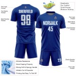 Soccer Geometric Sports Blue Custom Royal Shape White-Light Sublimation Uniform Jersey