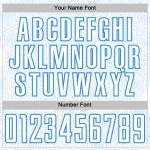 Soccer Jersey Shape Sublimation White Custom Sports Blue Geometric Uniform Powder