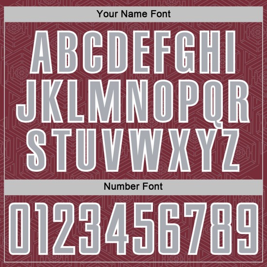 Sports Geometric Sublimation Gray-White Uniform Jersey Shape Custom Burgundy Soccer