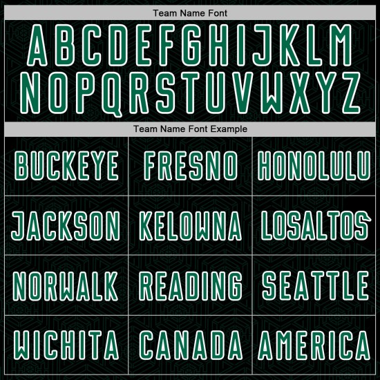 Kelly Black Jersey Sports Uniform Custom Sublimation Geometric Soccer Green-White Shape Kelly Black Jersey Sports Uniform Custom Sublimation Geometric Soccer Green-White Shape