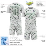 Custom Sublimation Soccer Jersey Lightning Sports Green White Uniform Custom Sublimation Soccer Jersey Lightning Sports Green White Uniform