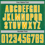 Green Kelly Shape Uniform Jersey Gold-White Custom Sports Soccer Sublimation Geometric